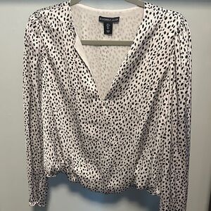 Sincerely Jules Black and White Patterned Blouse